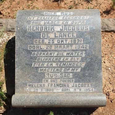 LANGE Hendrik Jacobus, de 1871-1942 &amp; Helena Francina Jacoba 1880-1954