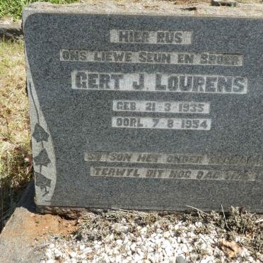 LOURENS Gert J. 1935-1954