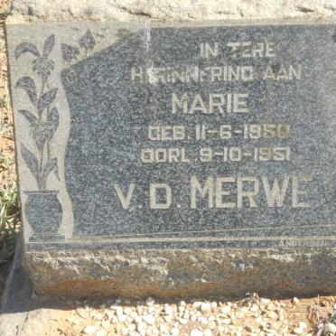 MERWE Marie, v.d. 1950-1951