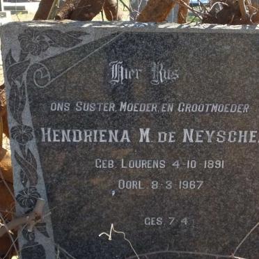 NEYSCHEN Hendriena M., de nee LOURENS 1891-1967