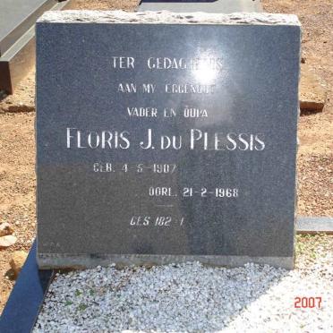 PLESSIS Floris J, du 1907-1968