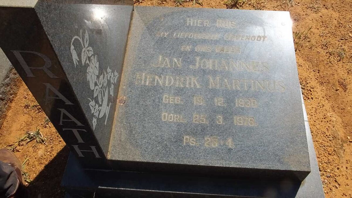 RAATH Jan Johannes Hendrik Martinus 1930-1979