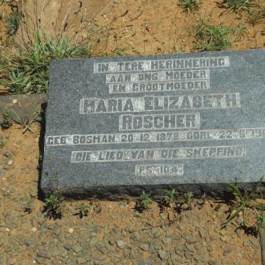 ROSCHER Maria Elizabeth nee BOSMAN 1878-1966