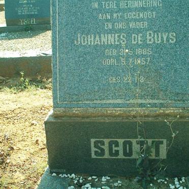 SCOTT Johannes de Buys 1885-1957