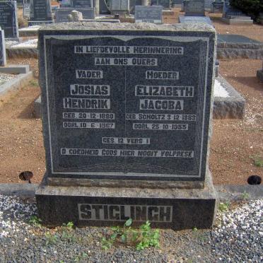 STIGLINGH Josias Hendrik 1880-1967 &amp; Elizabeth Jacoba SCHOLTZ 1883-1955