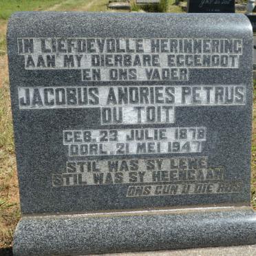 TOIT Jacobus Andries Petrus, du 1878-1947