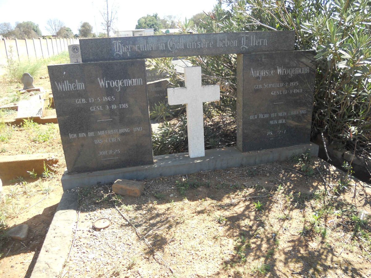 WROGEMANN Wilhelm 1865-1918 &amp; Auguste SCHNELL 1875-1968