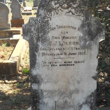 WILSON S.J. nee DUVENHAGE 1842-1912