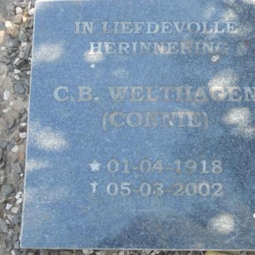 WELTHAGEN C.B. 1918-2002