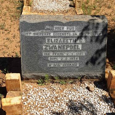 ZWANEPOEL Elizabeth G. nee PFAHL 1905-1954