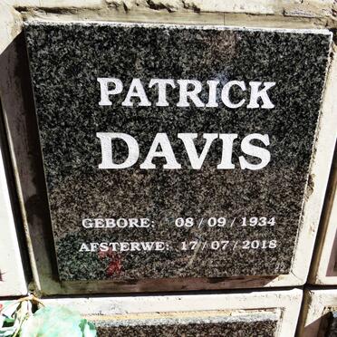 DAVIS Patrick 1934-2018