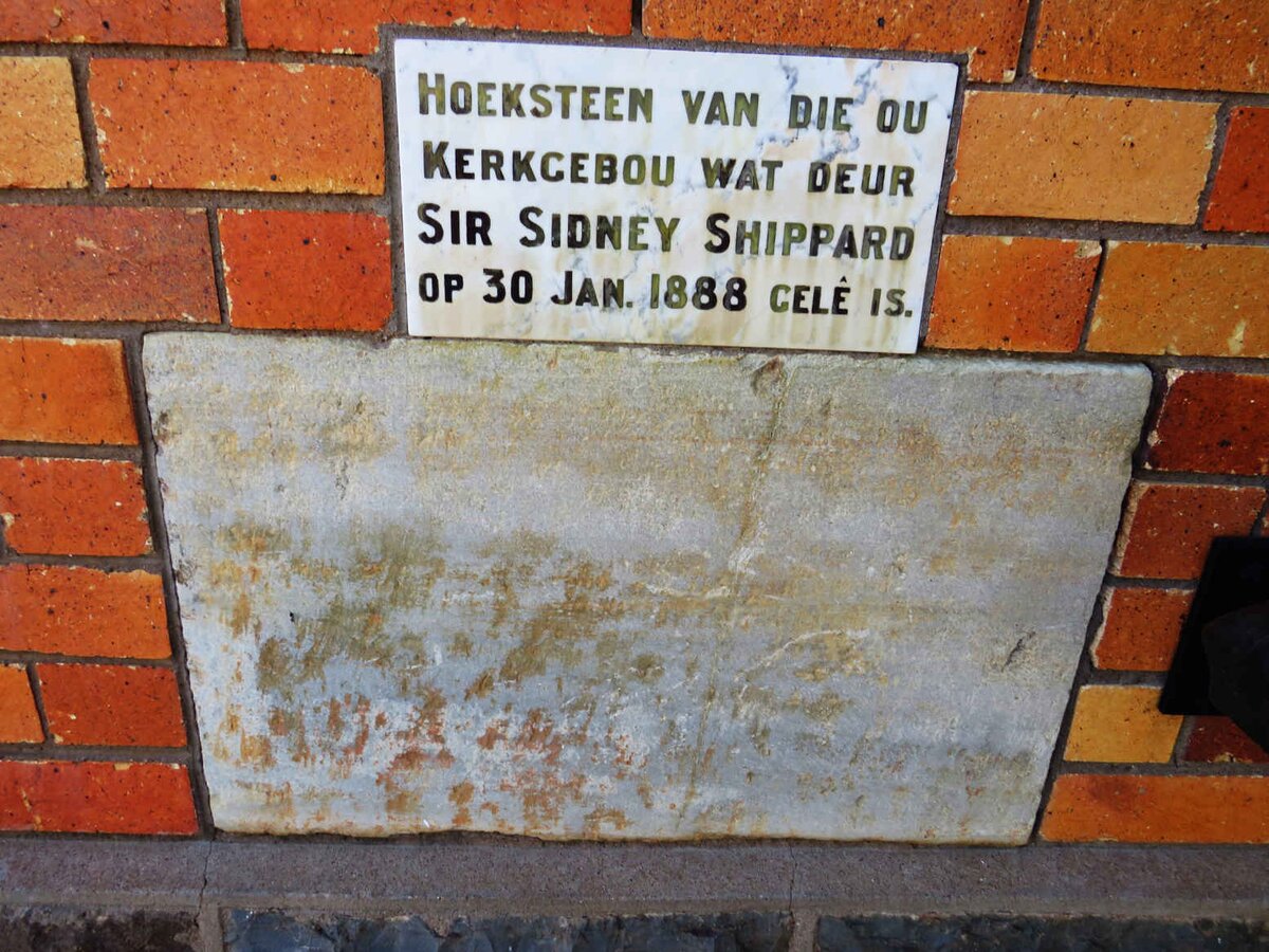 3. Old church cornerstone of 1888 / Ou kerk hoeksteen van 1888