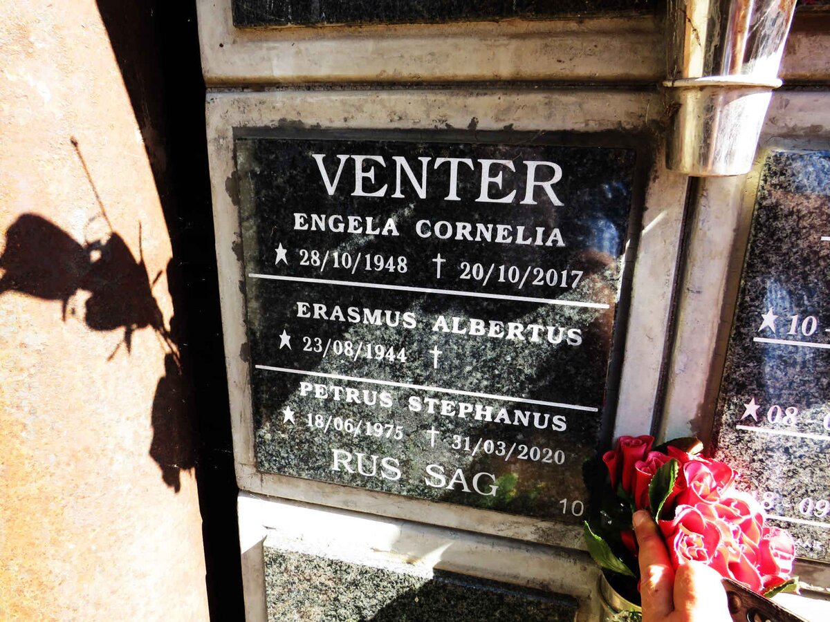 VENTER Erasmus Albertus 1944- & Engela Cornelia 1948-2017 :: VENTER Petrus Stephanus 1975-2020