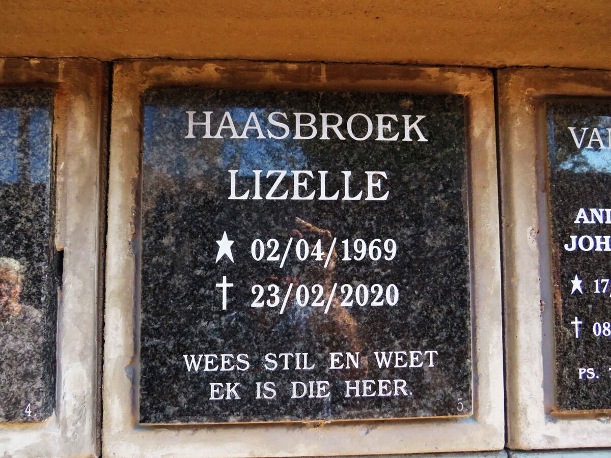 HAASBROEK Lizelle 1969-2020