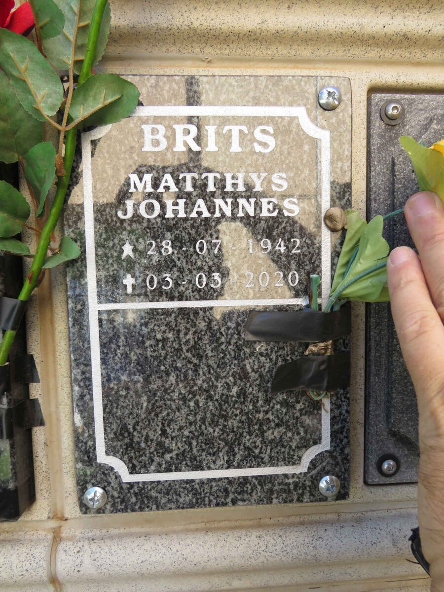 BRITS Matthys Johannes 1942-2020