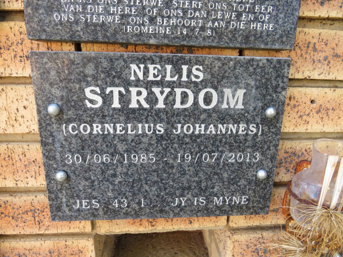 STRYDOM Cornelius Johannes 1985-2013