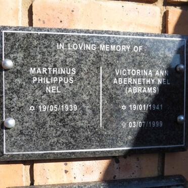 NEL Marhinus Philippus 1939-  & Victorina Ann Abernethy ABRAMS 1941-1999