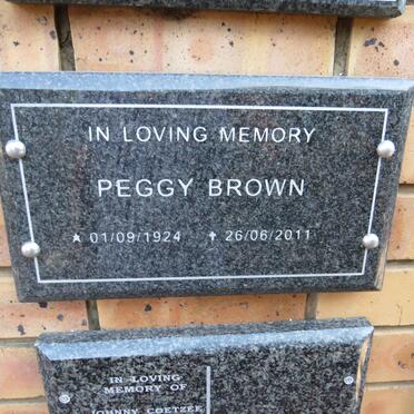BROWN Peggy 1924-2011