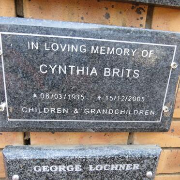 BRITS Cynthia 1935-2005