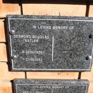 BUTLER Desmond Douglas 1950-2003