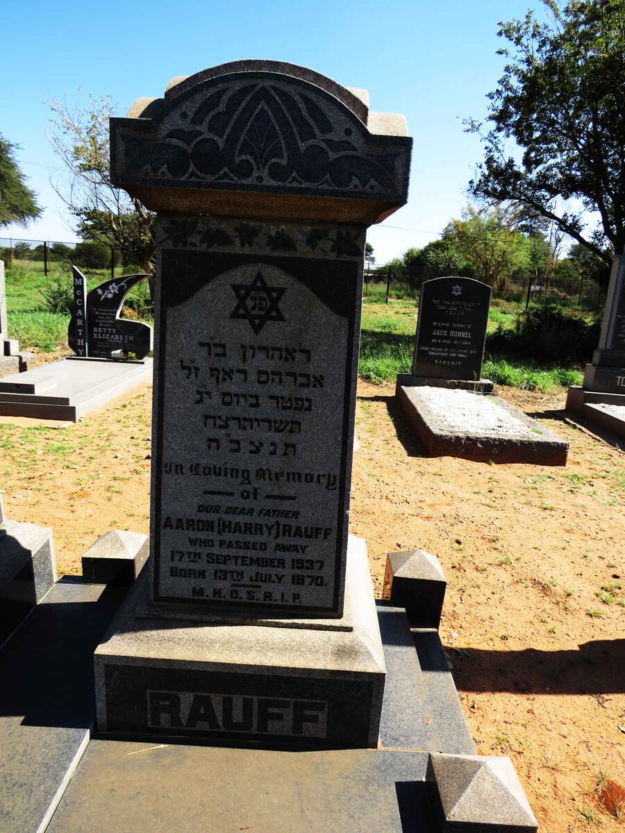 RAUFF Aaron 1870-1937