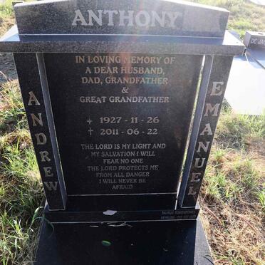 ANTHONY Andrew Emanuel 1927-2011