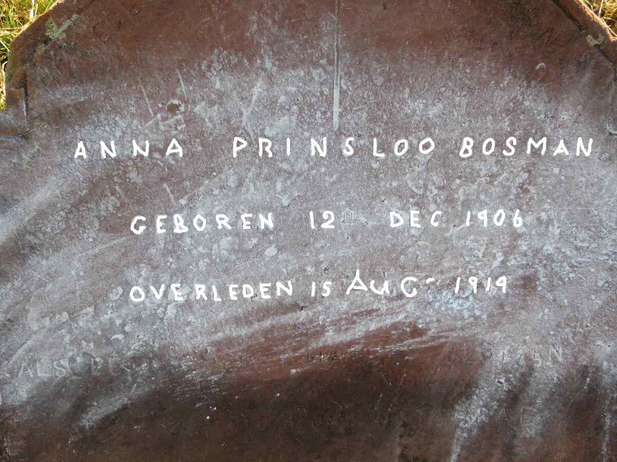 BOSMAN Anna Prinsloo 1906-1919