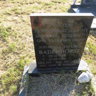 BADENHORST Johannes Jacobus 1908-1987