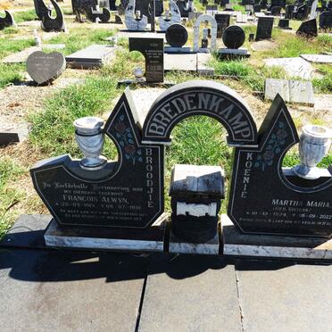 BREDENKAMP Francois Alwyn 1913-1991 & Martha Maria VIVIERS 1924-2022 