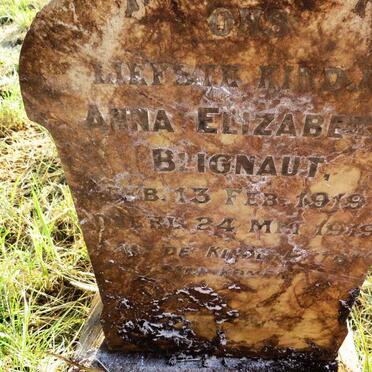 BLIGNAUT Anna Elizabeth 1919-1919