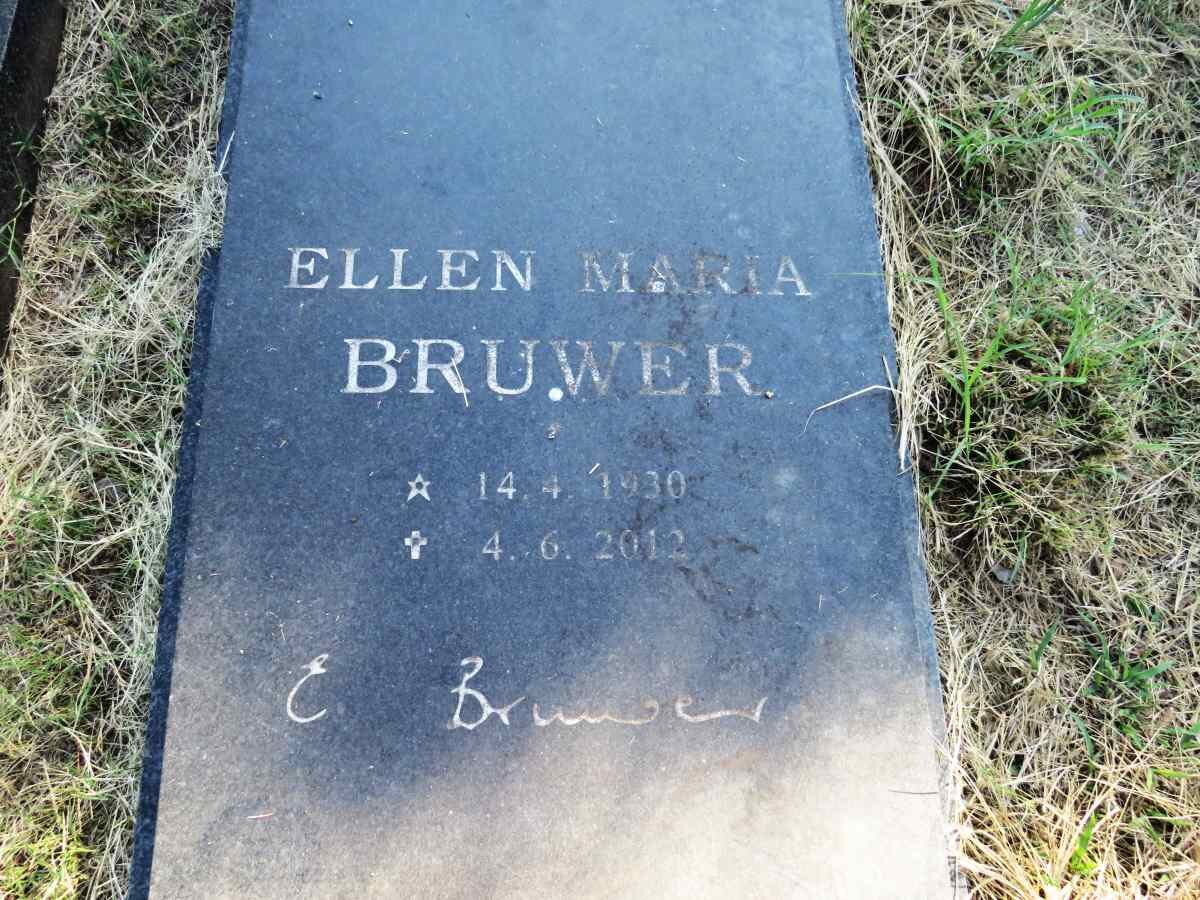 BRUWER Ellen Maria 1930-2012
