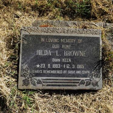 BROWNE Hilda L. nee KEEN 1883-1965