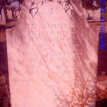 BERRINGTON Ted -1896 :: BERRINGTON Gordon  -1897