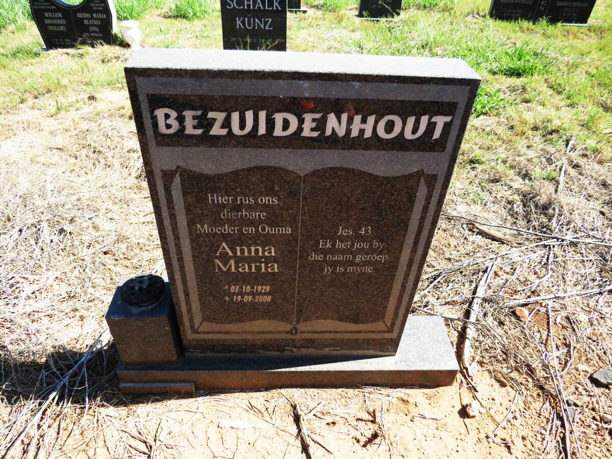 BEZUIDENHOUT Anna Maria 1929-2000
