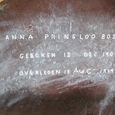 BOSMAN Anna Prinsloo 1906-1919