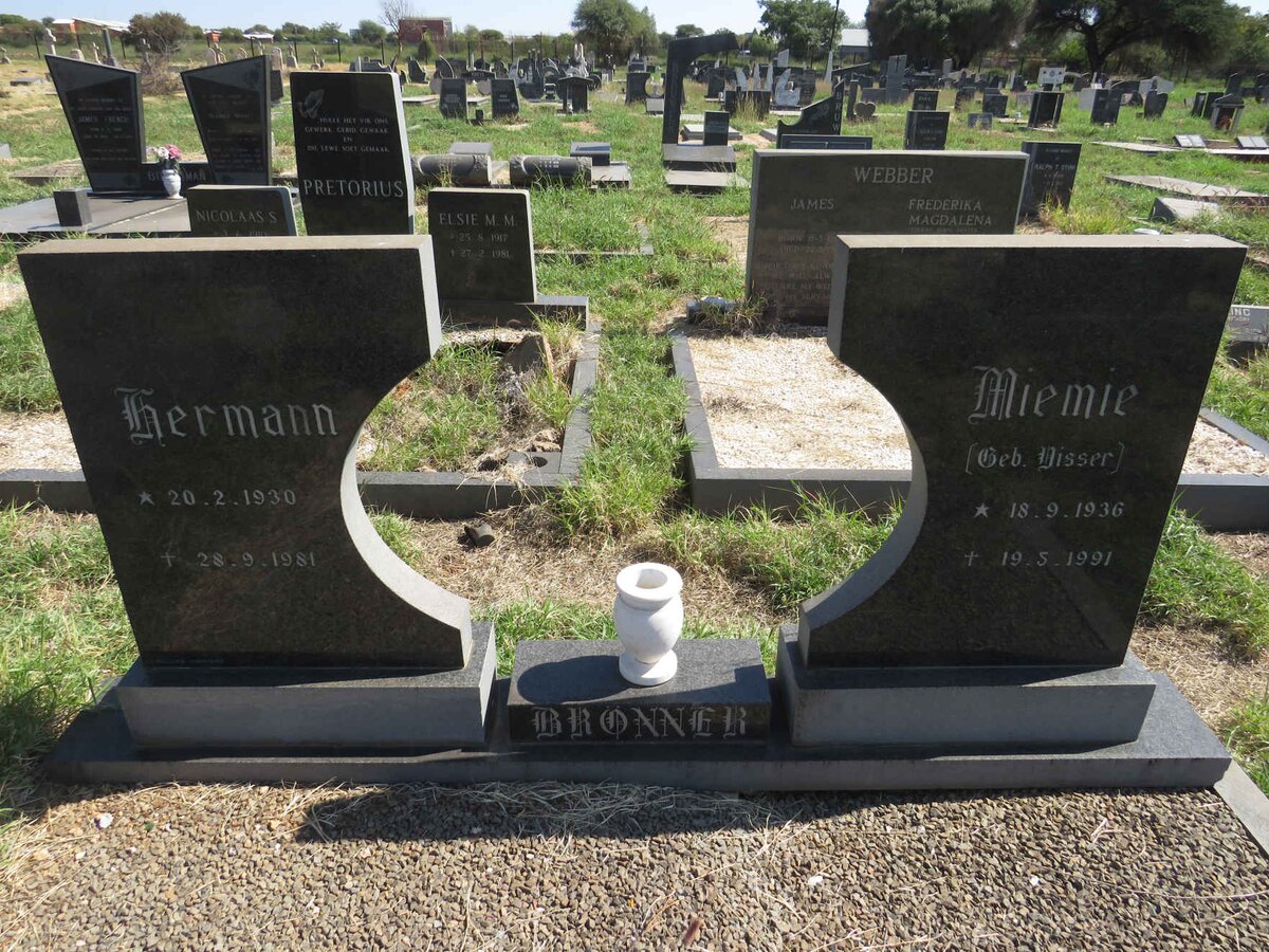 BRONNER Hermann 1930-1981 & Miemie VISSER 1936-1991