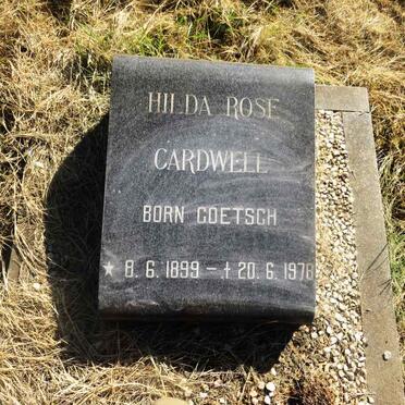 CARDWELL Hilda Rose nee GOETSCH 1899-1978
