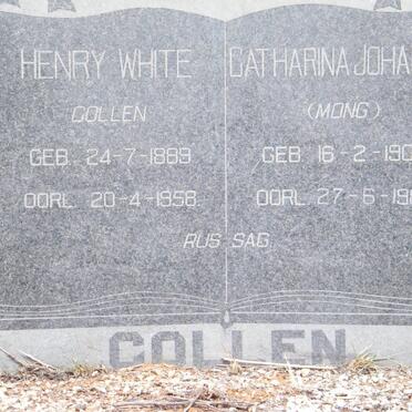 COLLEN Henry White 1889-1958 &amp; Catharina Johanna MONG 1904-1983