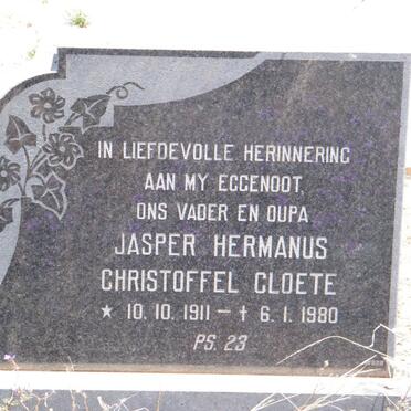 CLOETE Jasper Hermanus Christoffel 1911-1980