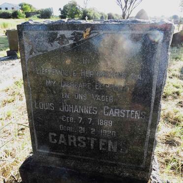 CARSTENS Louis Johannes 1889-1920