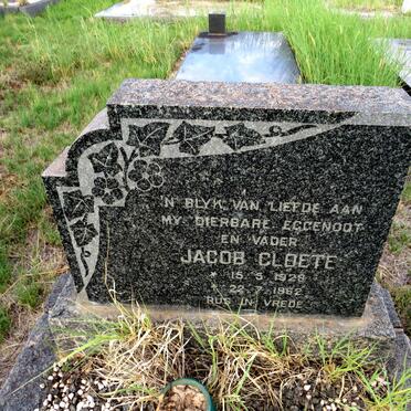 CLOETE Jacob 1928-1962