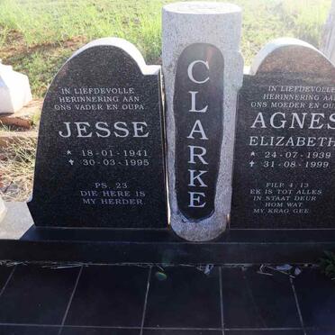 CLARKE Jesse 1941-1995 & Agnes Elizabeth 1939-1999