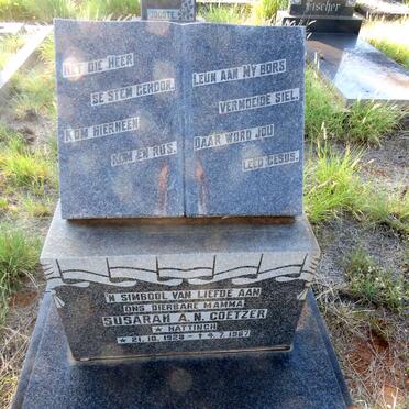 COETZER Susarah A.N. nee HATTINGH 1928-1967