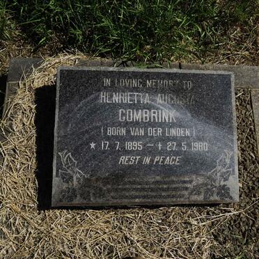COMBRINK Henrietta Augusta nee VAN DER LINDEN 1895-1980