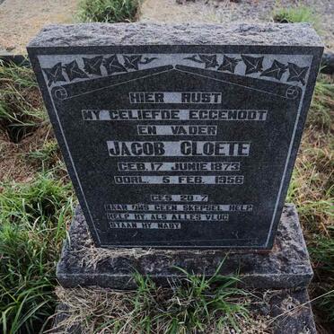 CLOETE Jacob 1873-1956