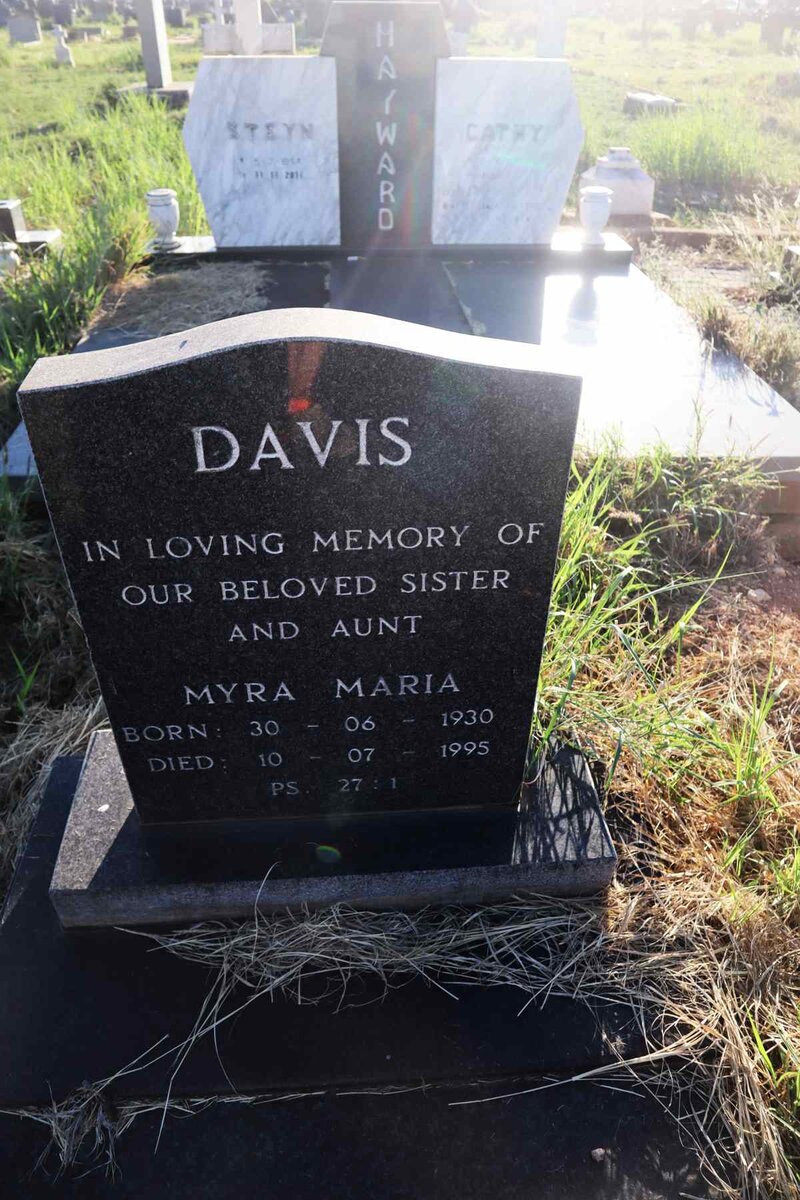 DAVIS Myra Maria 1930-1995