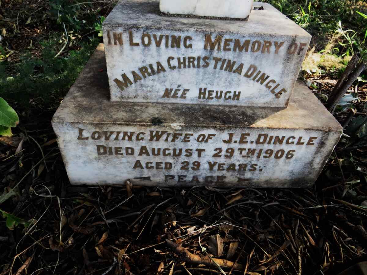 DINGLE Maria Christina nee HEUGH -1906