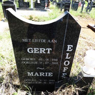 ELOFF Gert 1941-2005 & Marie 1944-2018