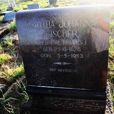 FISCHER Martha Johanna nee PRETORIUS 1876-1953