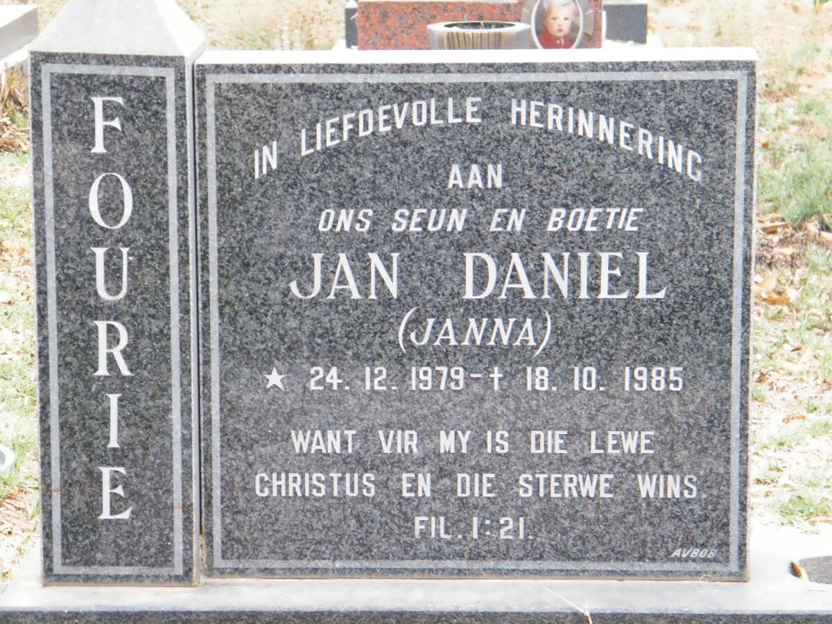 FOURIE Jan Daniel 1879-1985